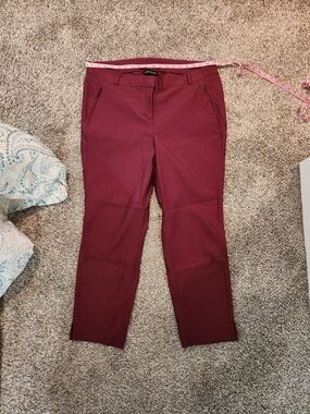 Lane Bryant Maroon Slim Ankle Pants Size 20